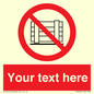 PV5204: Custom Do Not Obstruct Sign
