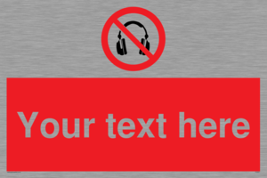 PV5207: Custom No Headphones Sign