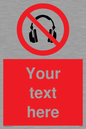 PV5207: Custom No Headphones Sign