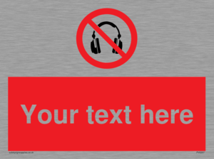 PV5207: Custom No Headphones Sign