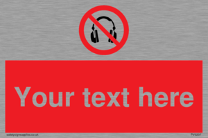 PV5207: Custom No Headphones Sign