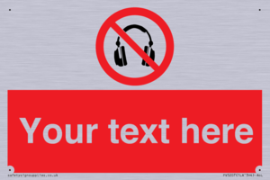 PV5207: Custom No Headphones Sign