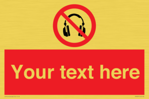 PV5207: Custom No Headphones Sign