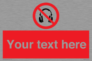 PV5207: Custom No Headphones Sign