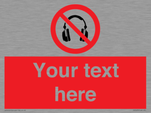 PV5207: Custom No Headphones Sign