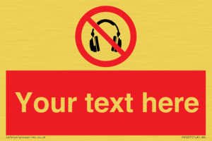 PV5207: Custom No Headphones Sign