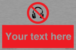 PV5207: Custom No Headphones Sign
