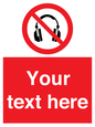 PV5207: Custom No Headphones Sign