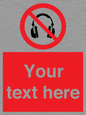 PV5207: Custom No Headphones Sign