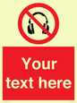 PV5207: Custom No Headphones Sign