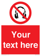 PV5207: Custom No Headphones Sign
