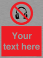 PV5207: Custom No Headphones Sign
