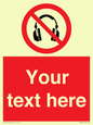 PV5207: Custom No Headphones Sign