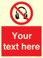 PV5207: Custom No Headphones Sign