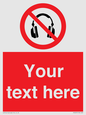 PV5207: Custom No Headphones Sign