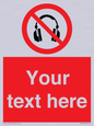 PV5207: Custom No Headphones Sign