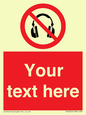 PV5207: Custom No Headphones Sign