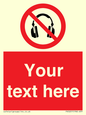 PV5207: Custom No Headphones Sign
