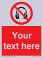 PV5207: Custom No Headphones Sign