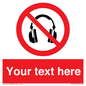 PV5207: Custom No Headphones Sign