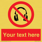 PV5207: Custom No Headphones Sign
