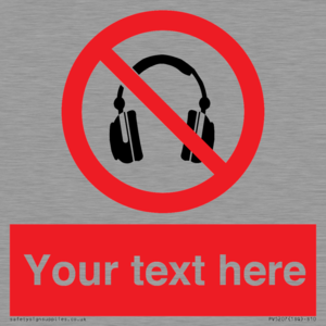 PV5207: Custom No Headphones Sign