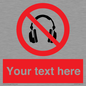 PV5207: Custom No Headphones Sign