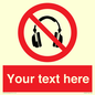 PV5207: Custom No Headphones Sign