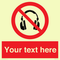 PV5207: Custom No Headphones Sign