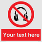 PV5207: Custom No Headphones Sign