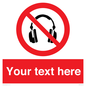 PV5207: Custom No Headphones Sign