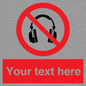 PV5207: Custom No Headphones Sign