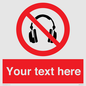 PV5207: Custom No Headphones Sign