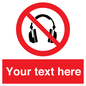 PV5207: Custom No Headphones Sign