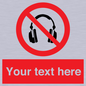 PV5207: Custom No Headphones Sign