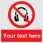 PV5207: Custom No Headphones Sign
