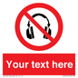 PV5207: Custom No Headphones Sign