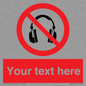 PV5207: Custom No Headphones Sign