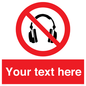 PV5207: Custom No Headphones Sign
