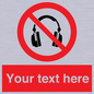 PV5207: Custom No Headphones Sign