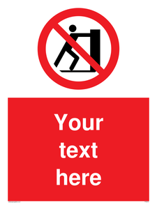 PV5213: Custom No Pushing Sign