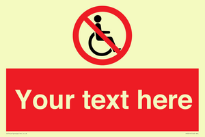 PV5214: Custom No Wheelchairs Sign