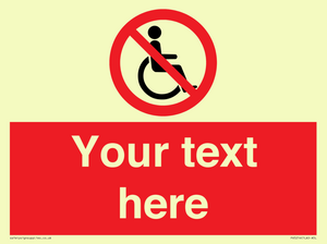 PV5214: Custom No Wheelchairs Sign