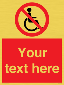 PV5214: Custom No Wheelchairs Sign