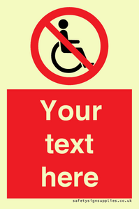 PV5214: Custom No Wheelchairs Sign