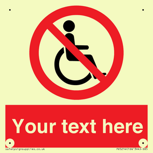 PV5214: Custom No Wheelchairs Sign