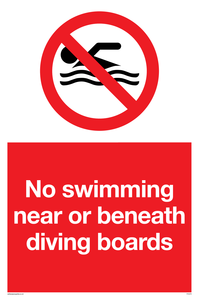 PV5279: No swimming beneath diving board