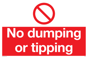 PV5328: No dumping or tipping