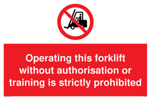 PV5348: Operating forklift without authorisation