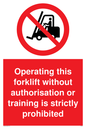 PV5348: Operating forklift without authorisation
